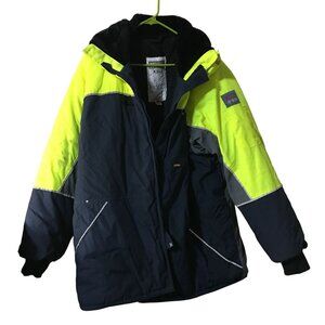 FLEXITOG X33J FREEZER YELLOW GRAY FULL ZIP WORK JACKET MENS 4XL